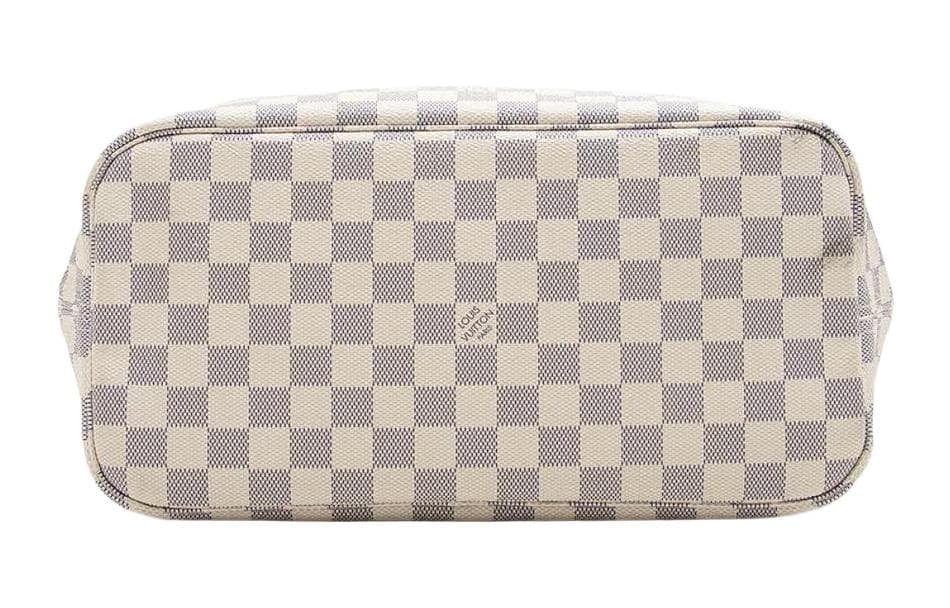 LOUIS VUITTON NEVERFULL Холщовая сумка-тоут из коровьей кожи с покрытием Сумка для покупок Комбинированная сумка на плечо Женская белая