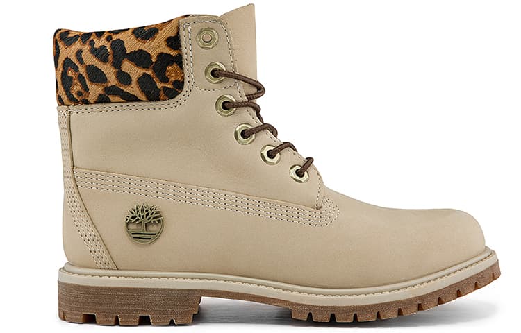 Женские водонепроницаемые ботинки Timberland 6 дюймов Safari Cheetah, нубук цвета слоновой кости