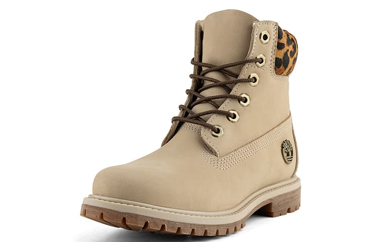 Женские водонепроницаемые ботинки Timberland 6 дюймов Safari Cheetah, нубук цвета слоновой кости