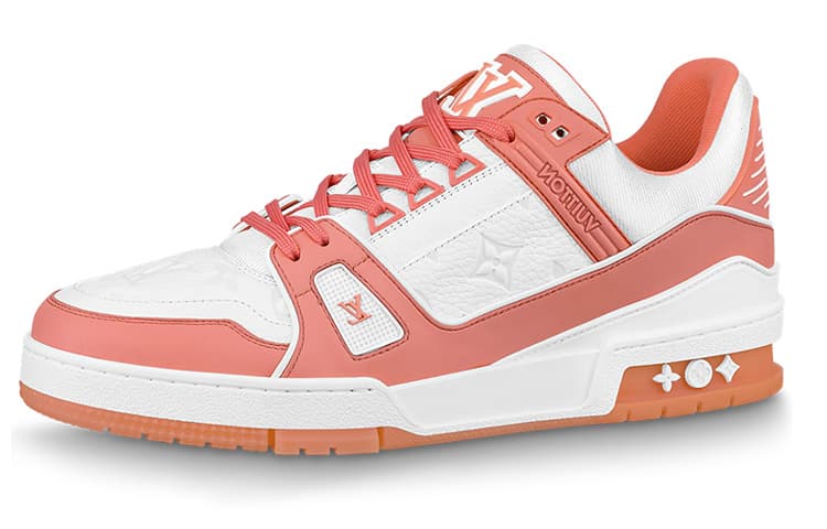LOUIS VUITTON Trainer Sneakers Peach Pink