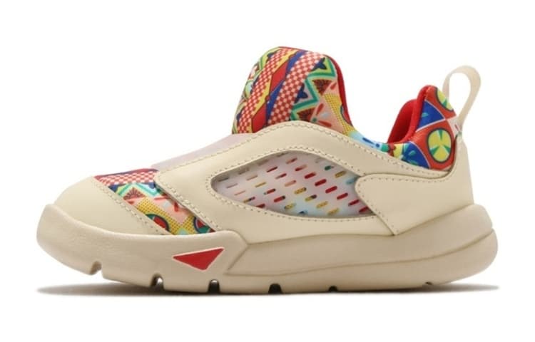 Jordan Air Jordan 5 Retro Low Chinese New Year Slip Resistant Cushioning Abrasion Resistant Low top Toddler Shoes