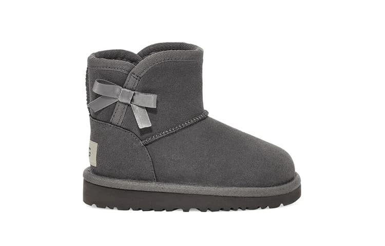 Детские хлопковые сапоги UGG для детей от 3 до 7 лет, темно-серые