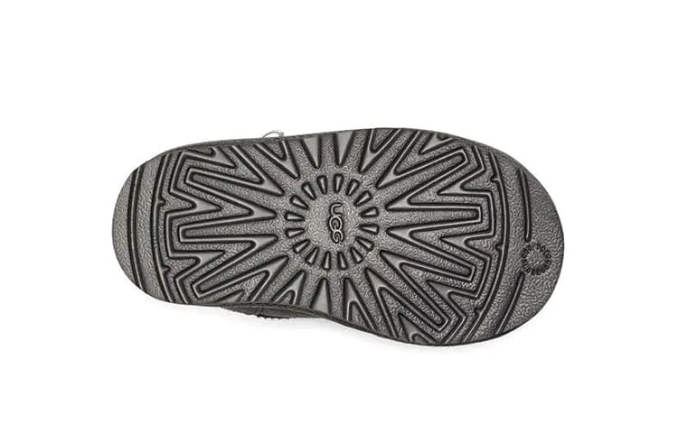 Детские хлопковые сапоги UGG для детей от 3 до 7 лет, темно-серые