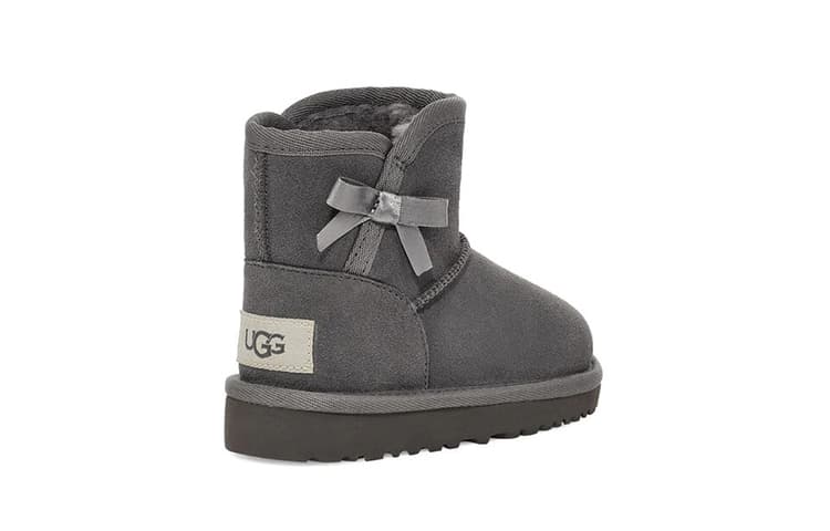 Детские хлопковые сапоги UGG для детей от 3 до 7 лет, темно-серые