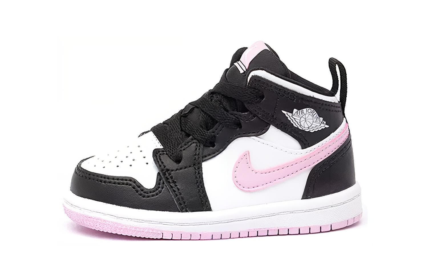 Jordan 1 Mid Black White Light Pink TD