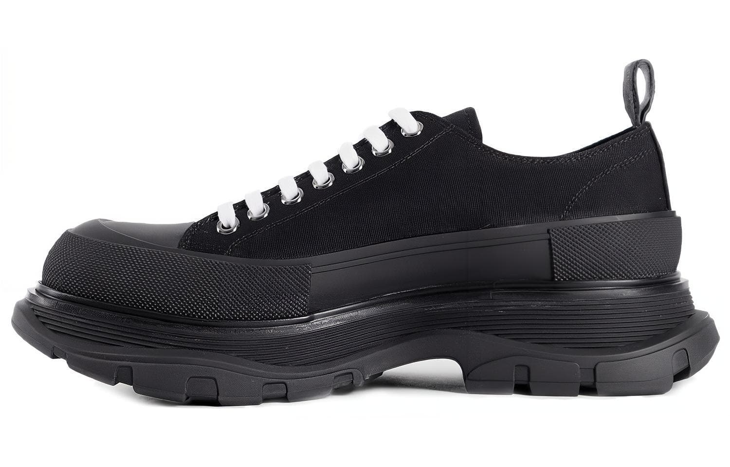Alexander McQueen Tread Slick Lace Up Sneakers 'Triple Black'