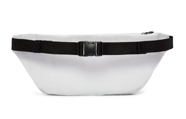 Сумка через плечо Nike из полиэстера Сумка через плечо Сумка на ремне Поясная сумка маленького размера Унисекс Серый Белый