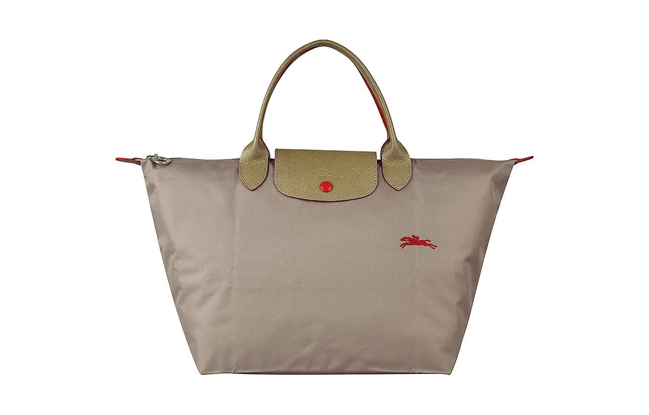 LONGCHAMP Le Pliage Club Nylon Fabric Long Handle Shoulder Bag Trumpets Women's Brown