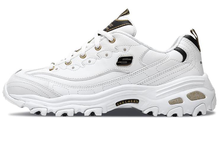 Skechers D'Lites Low Dad Shoes Gs White Women's