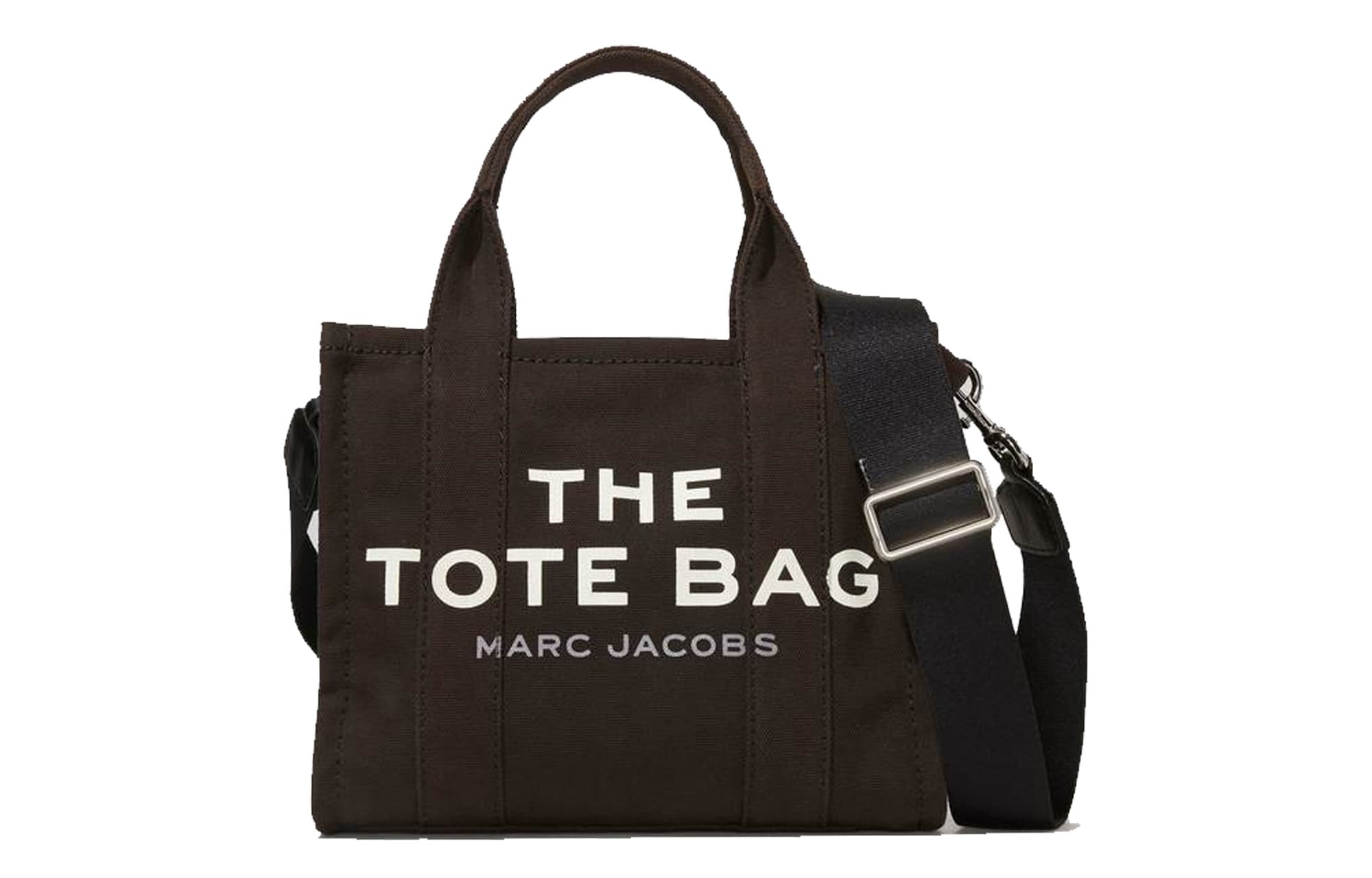 MARC JACOBS Canvas Small Tote Bag Top Zip Closure Women's Black