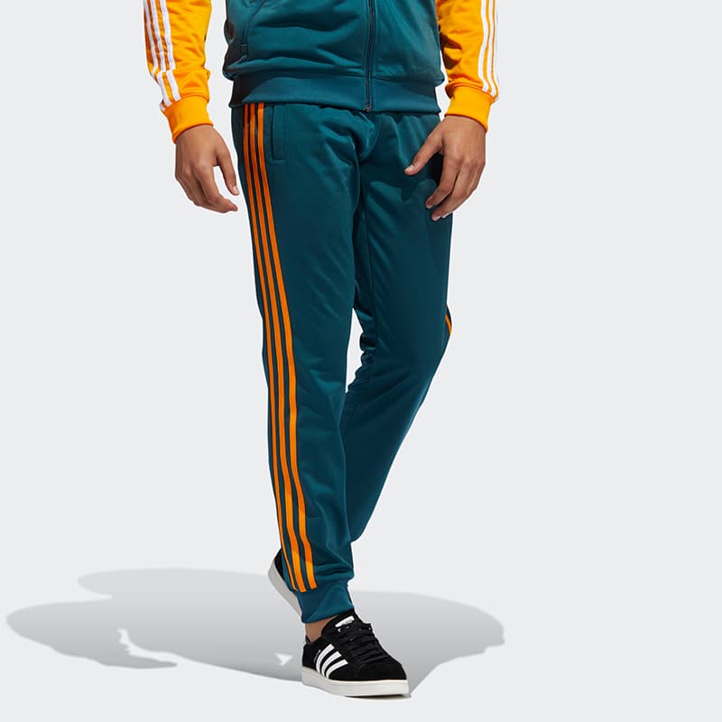Adidas Originals Трикотажные спортивные брюки мужские зеленые