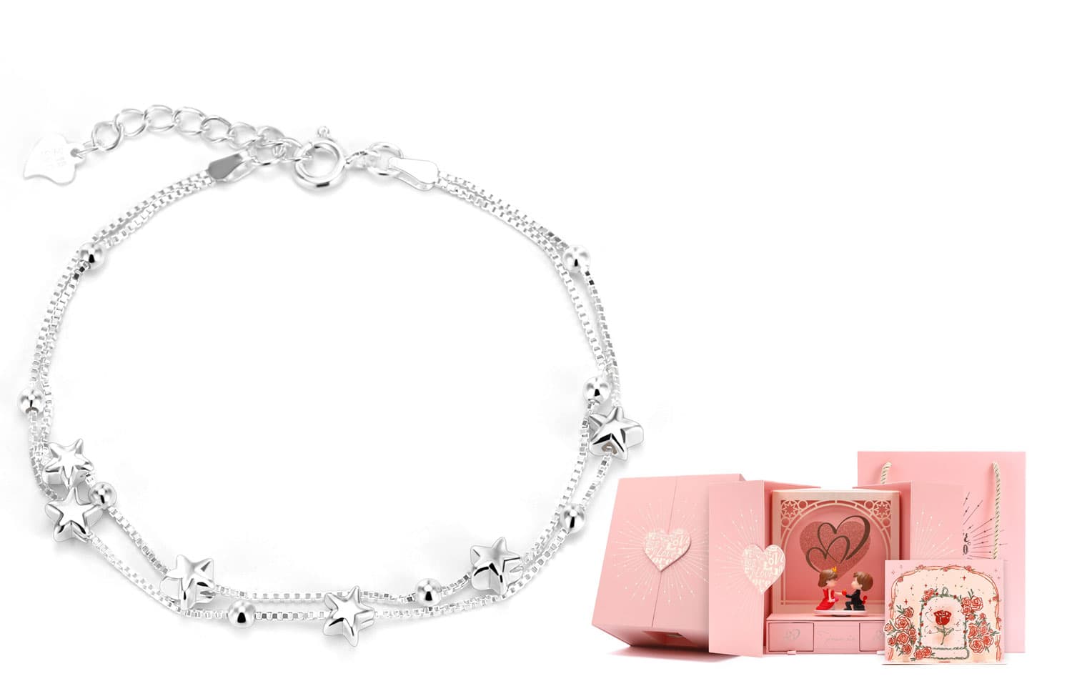 XXOFF Браслеты из стерлингового серебра 925 пробы женские серебряные белые