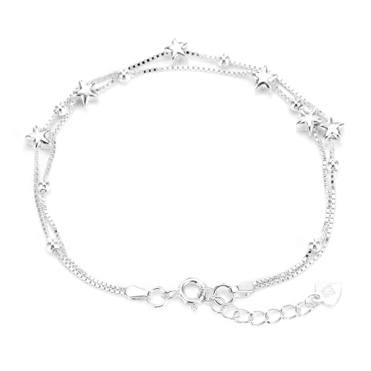 XXOFF Браслеты из стерлингового серебра 925 пробы женские серебряные белые