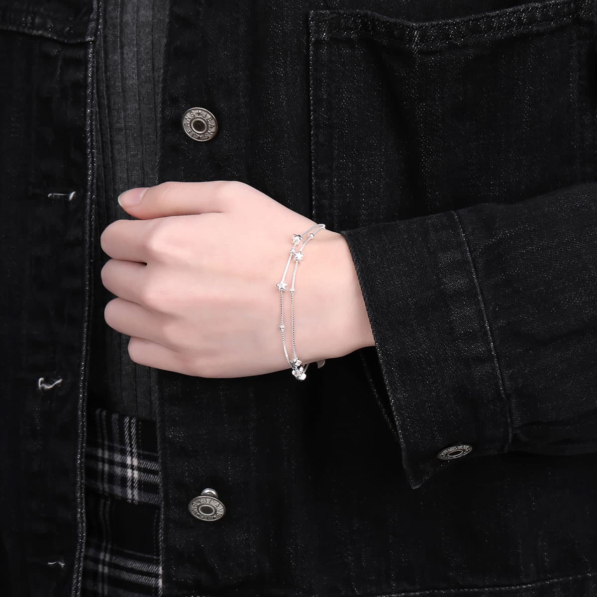 XXOFF Браслеты из стерлингового серебра 925 пробы женские серебряные белые