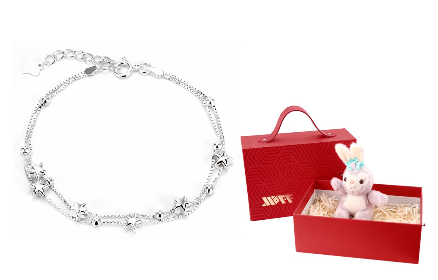 XXOFF Браслеты из стерлингового серебра 925 пробы женские серебряные белые