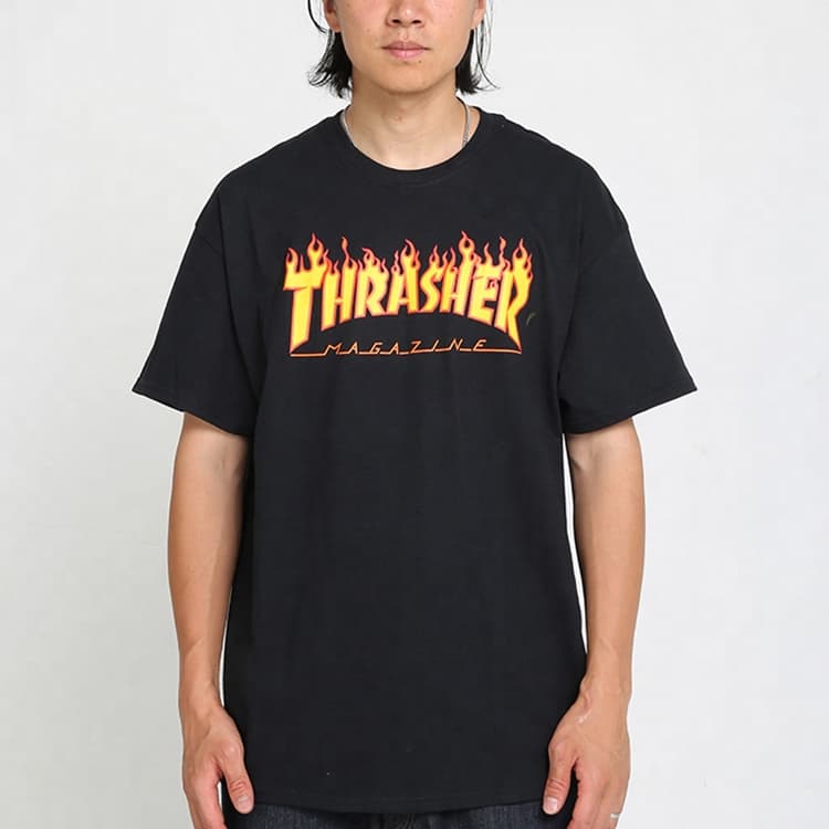 Футболка с коротким рукавом Thrasher Flame Черная