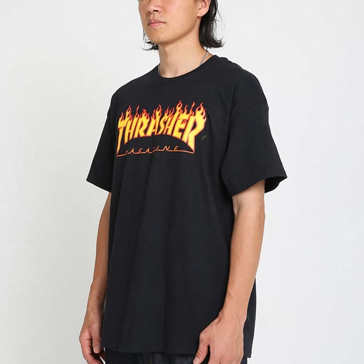 Футболка с коротким рукавом Thrasher Flame Черная
