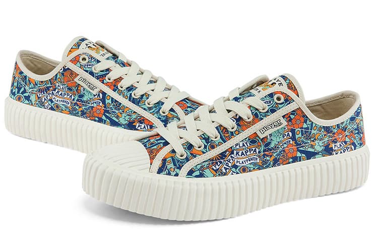 Kappa Нескользящие легкие низкие туфли из парусины унисекс Белый Многоцветный