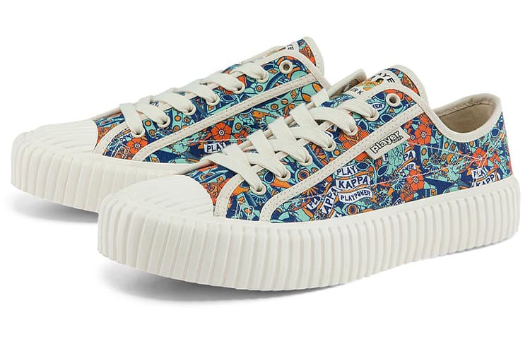 Kappa Нескользящие легкие низкие туфли из парусины унисекс Белый Многоцветный