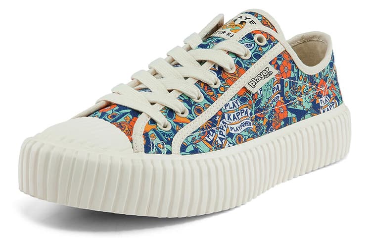 Kappa Нескользящие легкие низкие туфли из парусины унисекс Белый Многоцветный