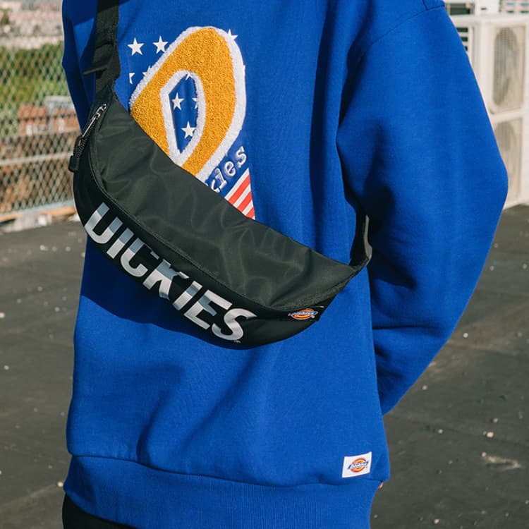 Сумка для пельменей Dickies из полиэстера Поясная сумка через плечо Сумка на ремне Обычный Унисекс Черный Белый