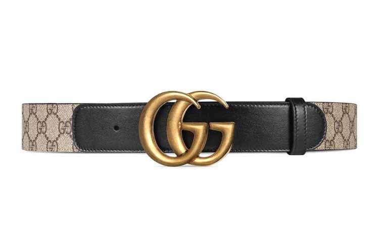Ремень GUCCI Gg с двойной пряжкой G, ширина 1,5
