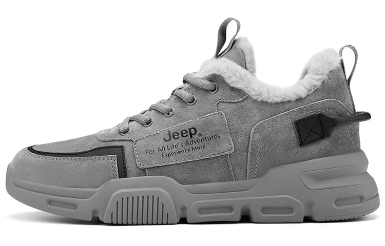 Jeep Wear-Resistant Mid-Top Casual Shoes Men's Gray