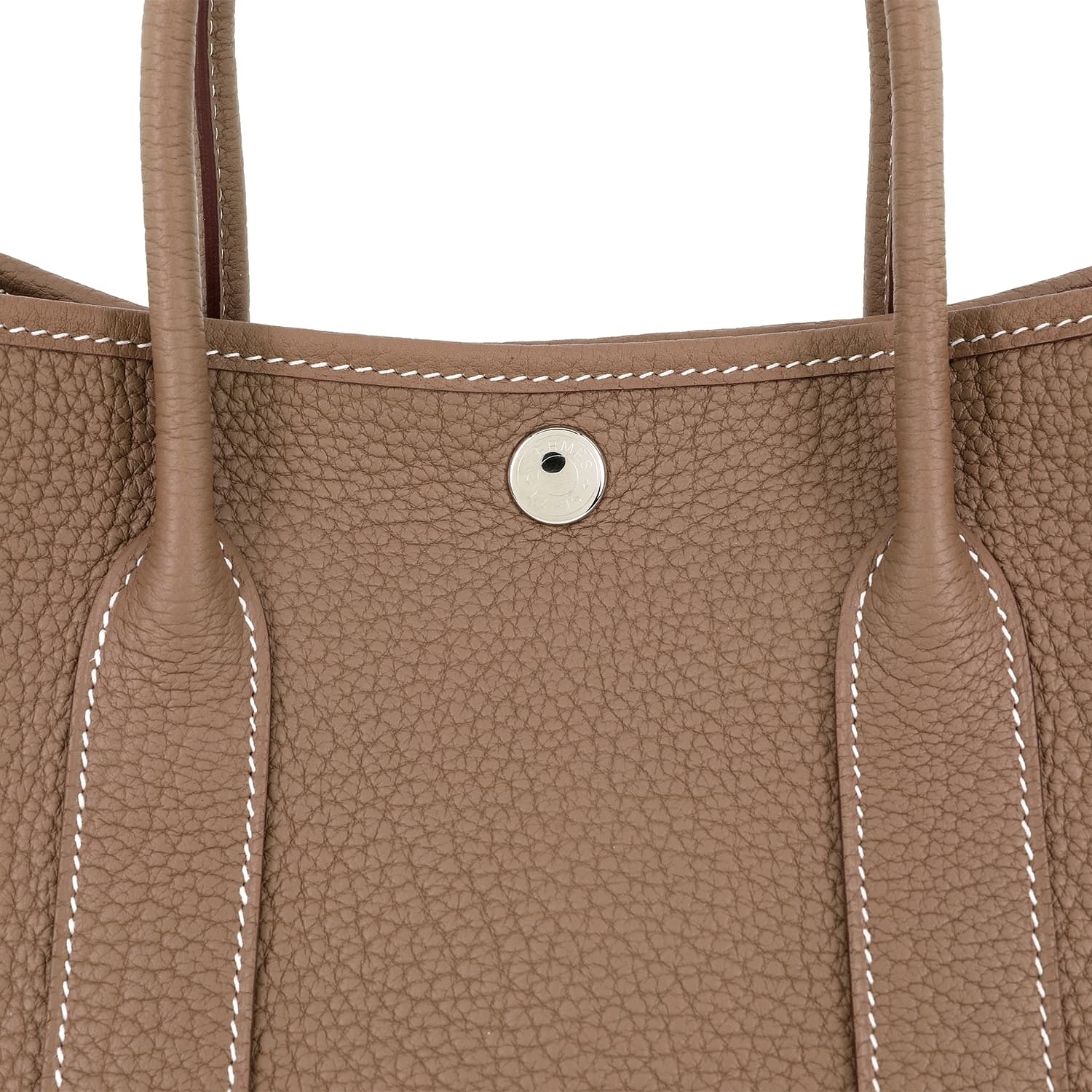 HERMES Garden Party Negonda Садовая сумка из телячьей кожи 30 Унисекс 18 Этап Серый Слон