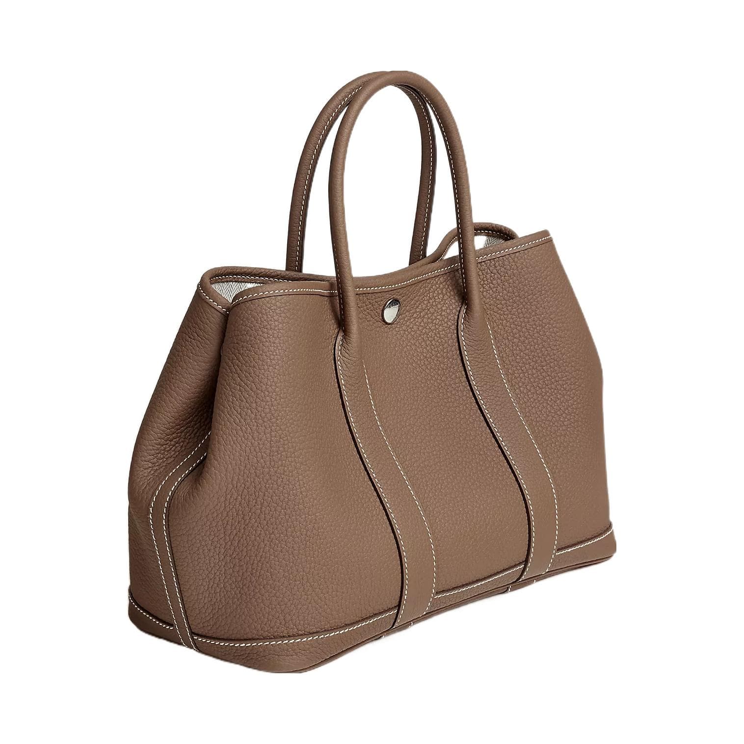 HERMES Garden Party Negonda Садовая сумка из телячьей кожи 30 Унисекс 18 Этап Серый Слон