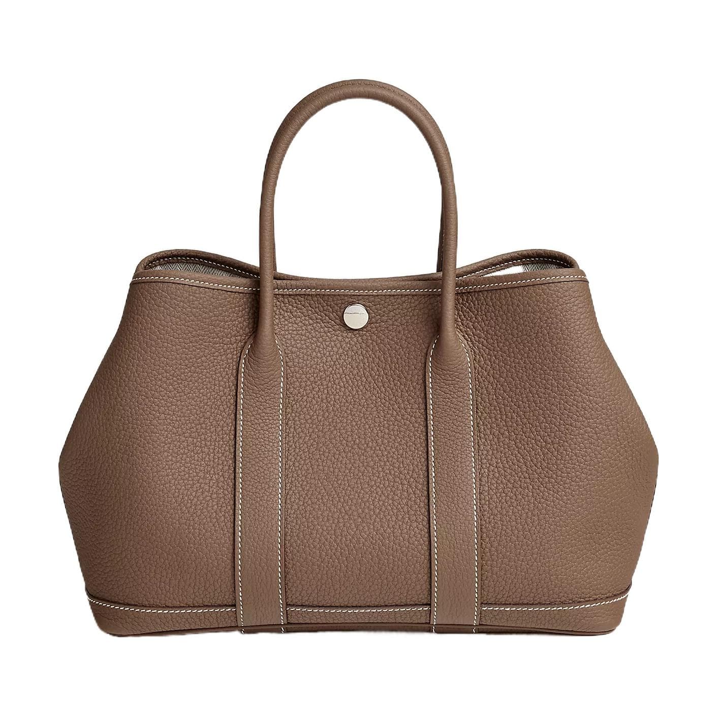 HERMES Garden Party Negonda Calfskin Garden Bag Handbag 30 Unisex 18 Etoupe Elephant Gray
