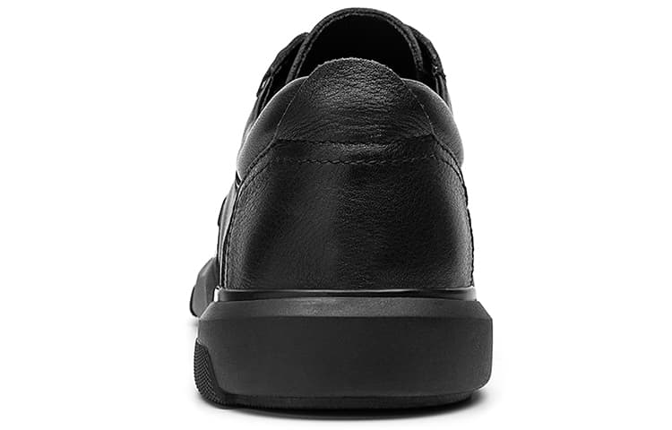 Jeep Повседневная кожаная обувь Мужские низкие кеды Черные