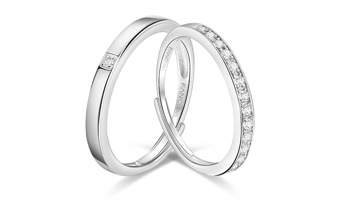 FANCI S925 Серебряные кольца с драгоценными камнями унисекс