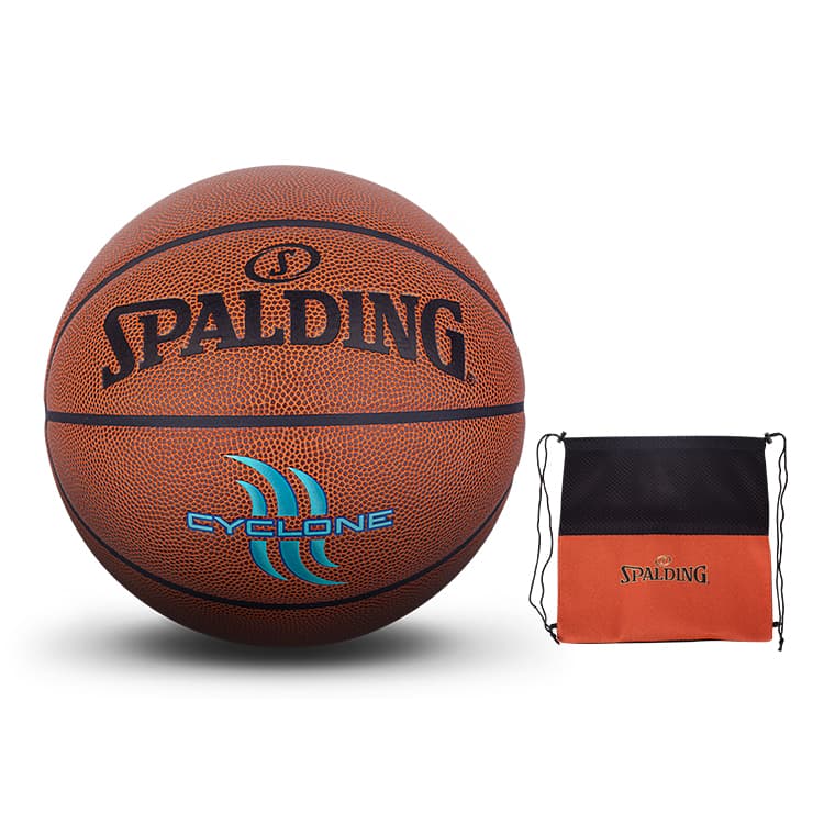 SPALDING Начальная баскетбольная серия Баскетбольный мяч из искусственной кожи коричневый с синим текстом Размер 7 Тренировочный унисекс