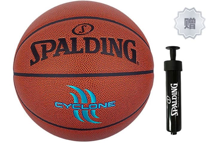 SPALDING Начальная баскетбольная серия Баскетбольный мяч из искусственной кожи коричневый с синим текстом Размер 7 Тренировочный унисекс