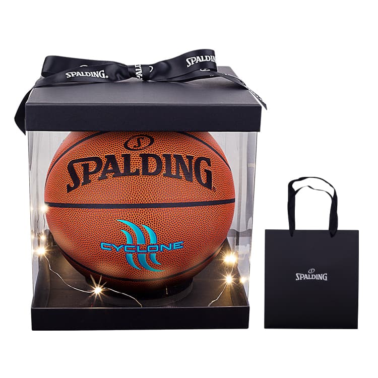 SPALDING Начальная баскетбольная серия Баскетбольный мяч из искусственной кожи коричневый с синим текстом Размер 7 Тренировочный унисекс