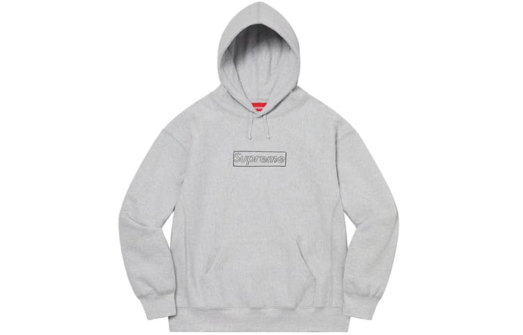 Supreme X Kaws Chalk Logo Hooded Sweatshirt