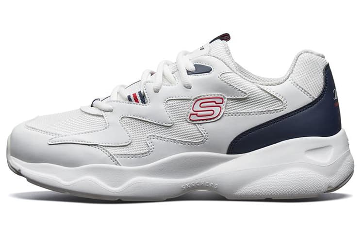 Skechers D'Lites Airy Low Top Running Shoes White/Black/Red