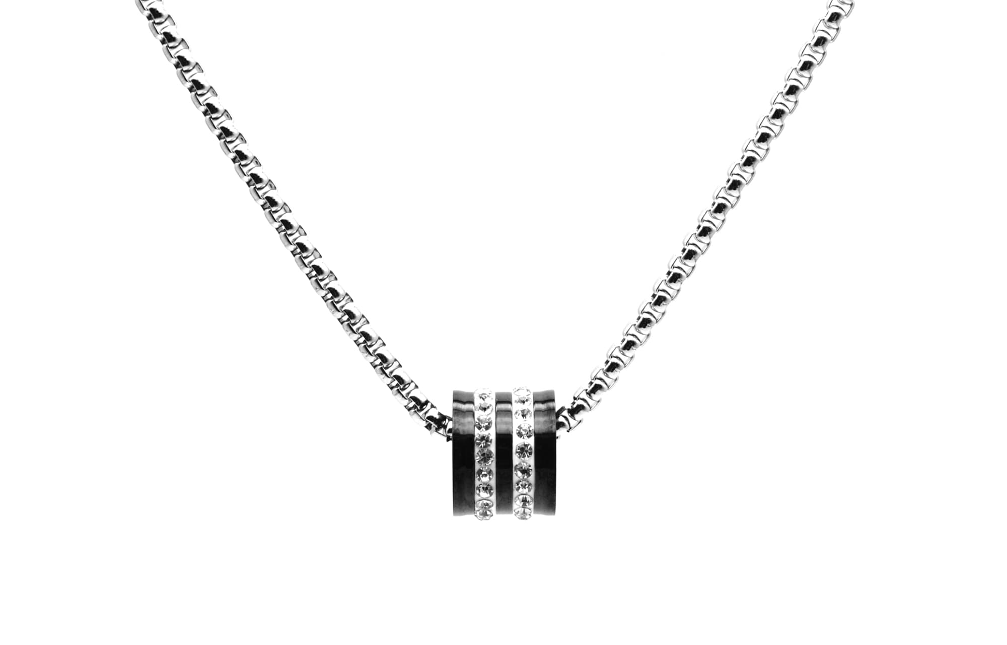 DAP Ожерелья из титановой стали унисекс, серебро