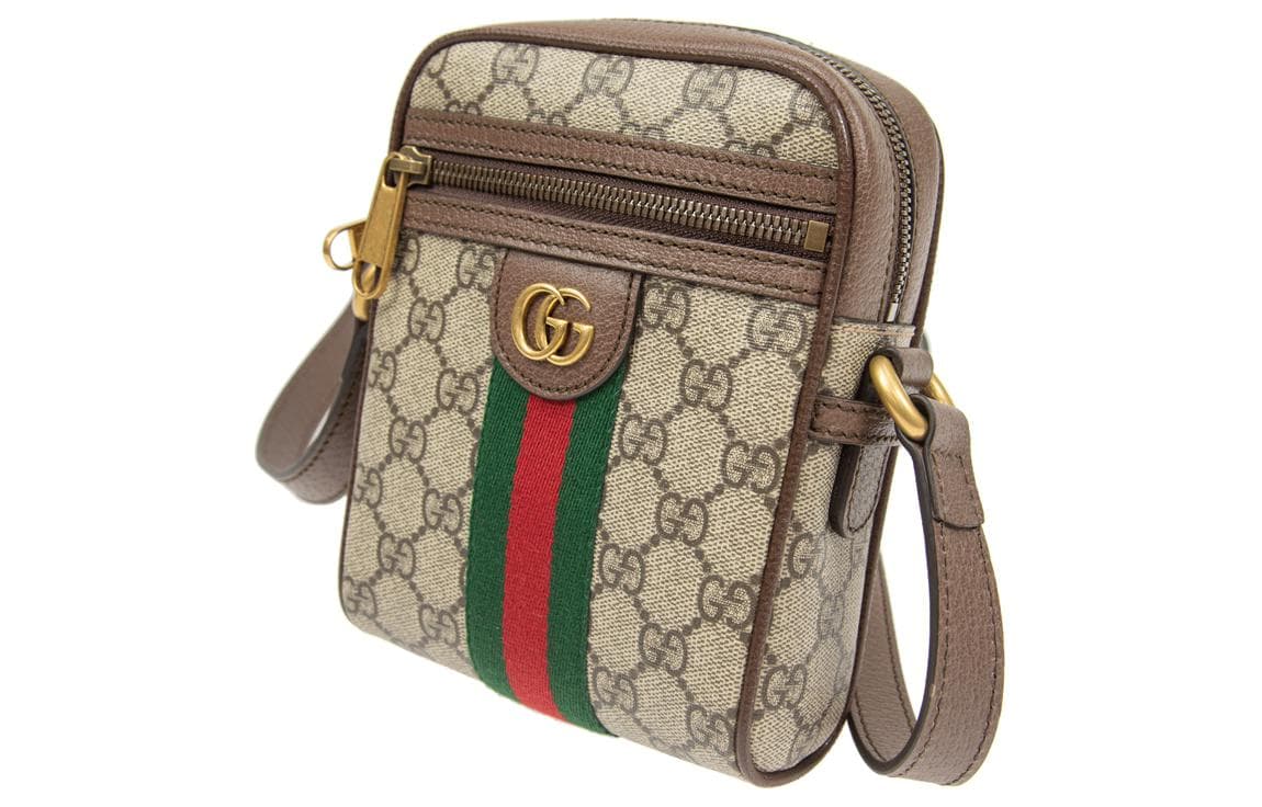Сумка через плечо GUCCI Ophidia GG Бежевый/Эбеновое дерево