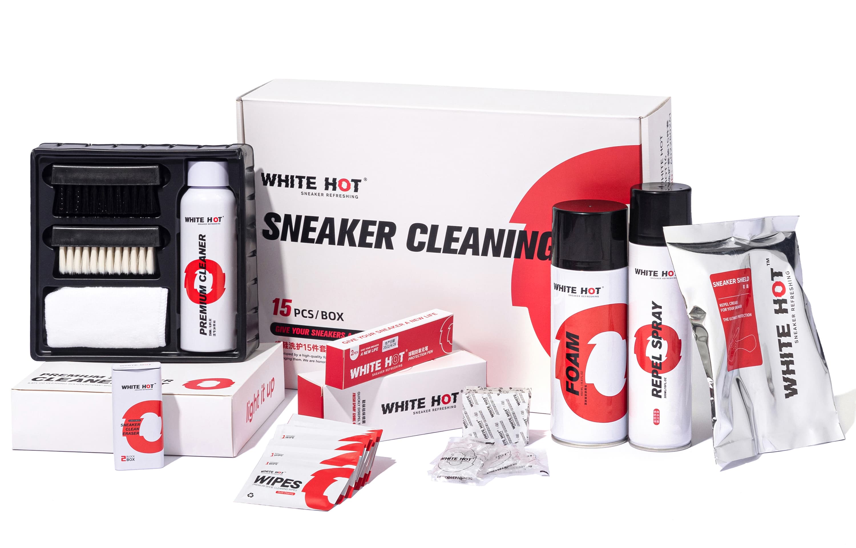 WHITE HOT Чистящие средства и салфетки для обуви