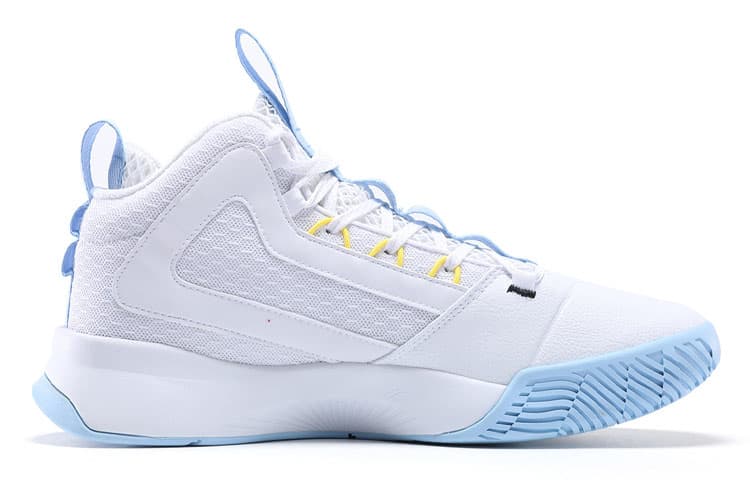 Нескользящие баскетбольные кроссовки среднего класса PEAK с амортизацией, мужские, белые, синие