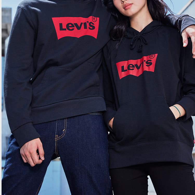 Толстовки Levis унисекс черные
