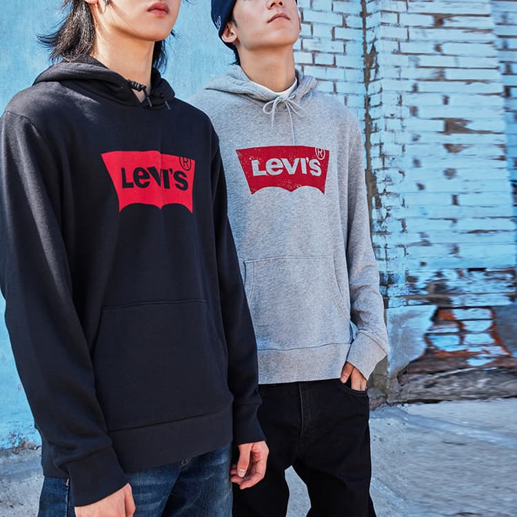 Толстовки Levis унисекс черные