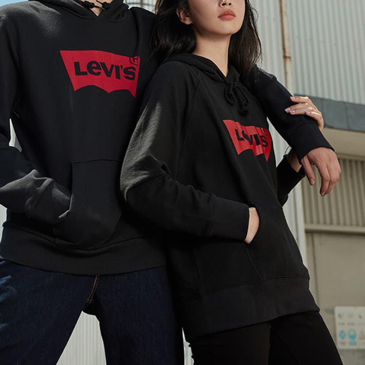 Толстовки Levis унисекс черные