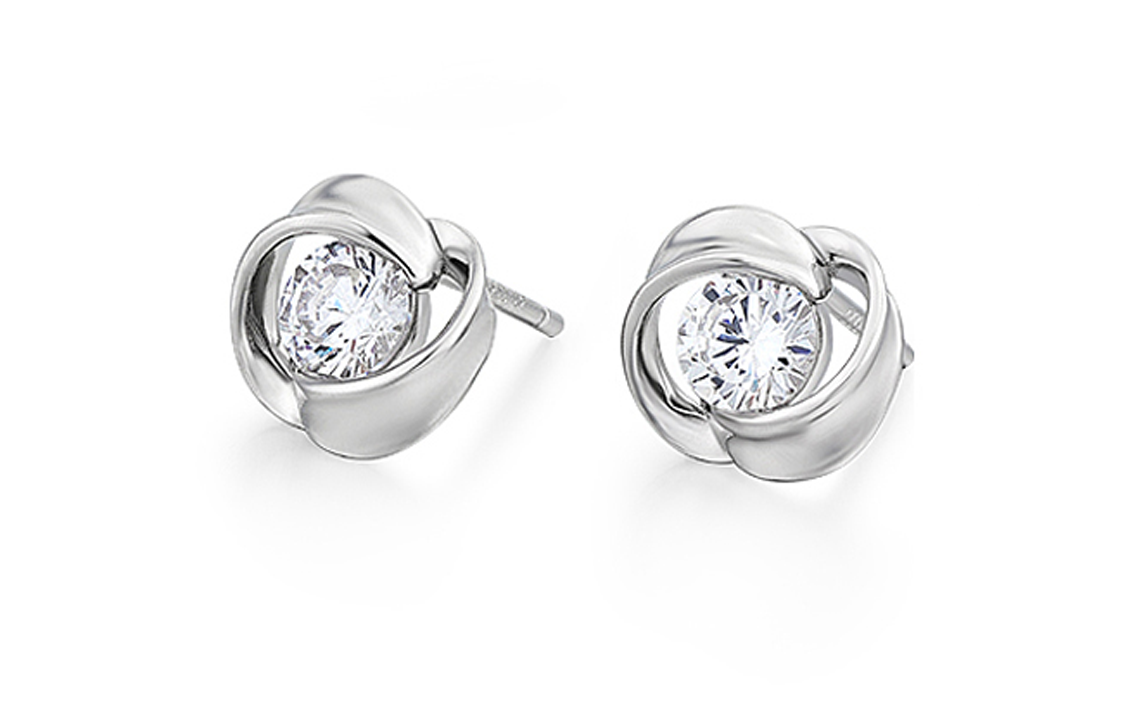 Женские серьги-гвоздики KADER из стерлингового серебра, серебристо-белые, элегантная коробка премиум-класса Goddess