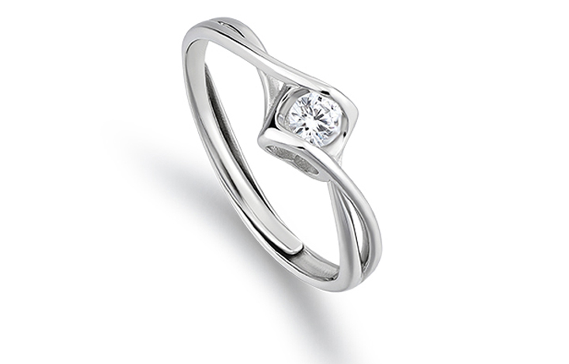 KADER S925 Серебряные кольца женские серебряные белые