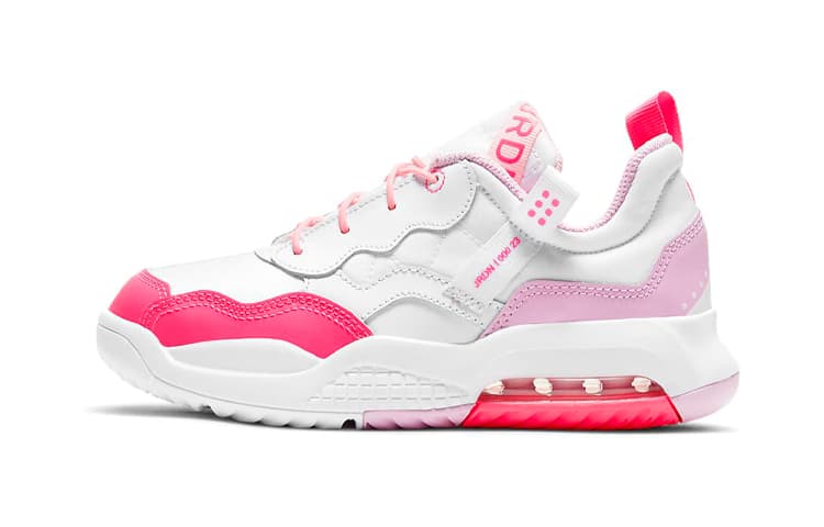 Jordan MA2 Low Top Running Shoes White Pink Children Aged 3 7 Years Old