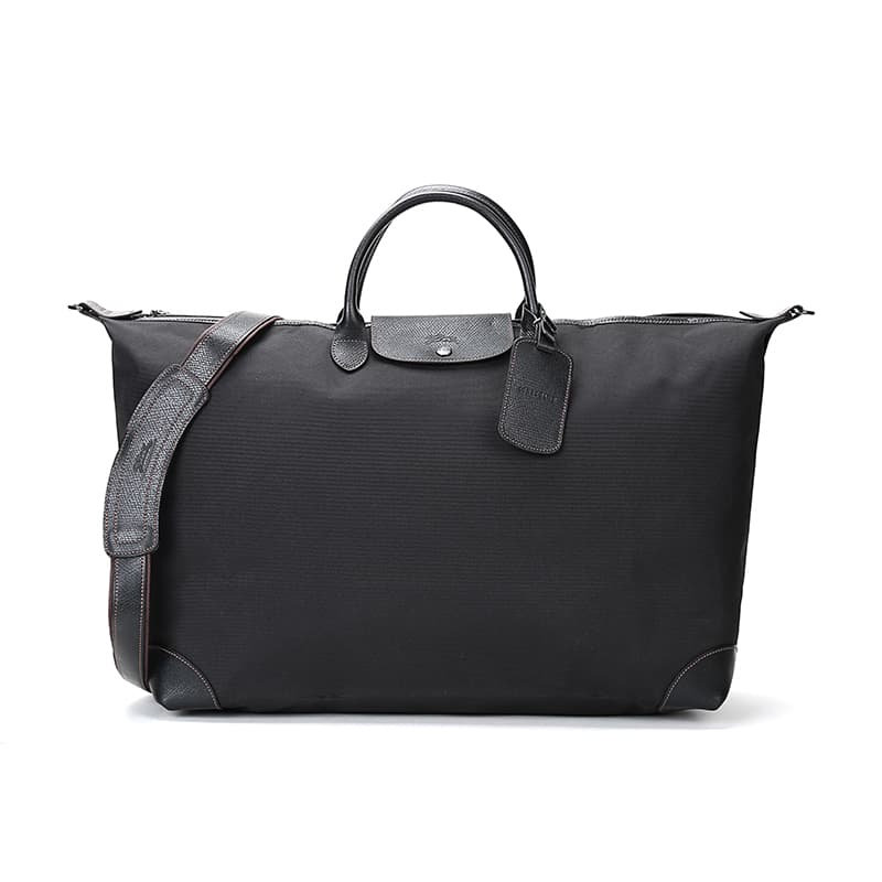 LONGCHAMP Boxford Fabric Travel Bag Unisex Black