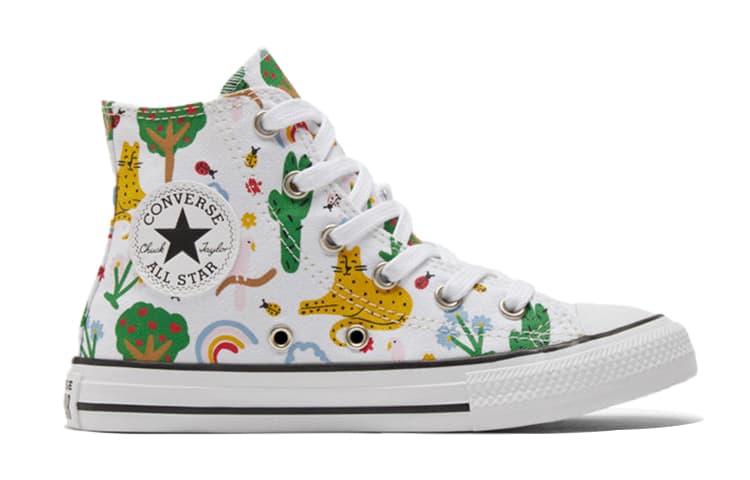Детские высокие кеды Converse Chuck Taylor All Star Белый Зеленый