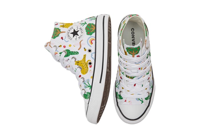 Детские высокие кеды Converse Chuck Taylor All Star Белый Зеленый